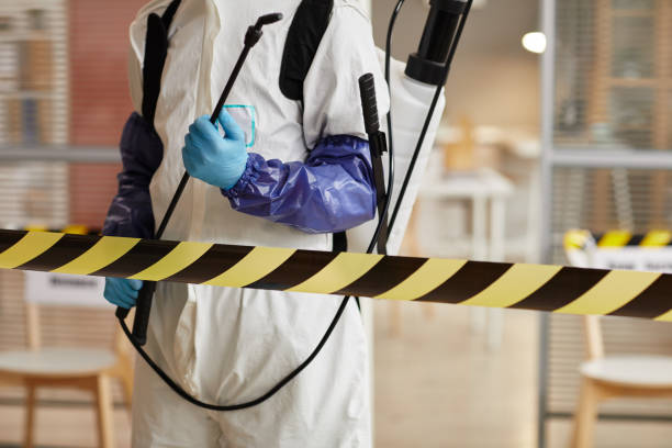 Professional Biohazard Cleanup technician working in Howard City, MI